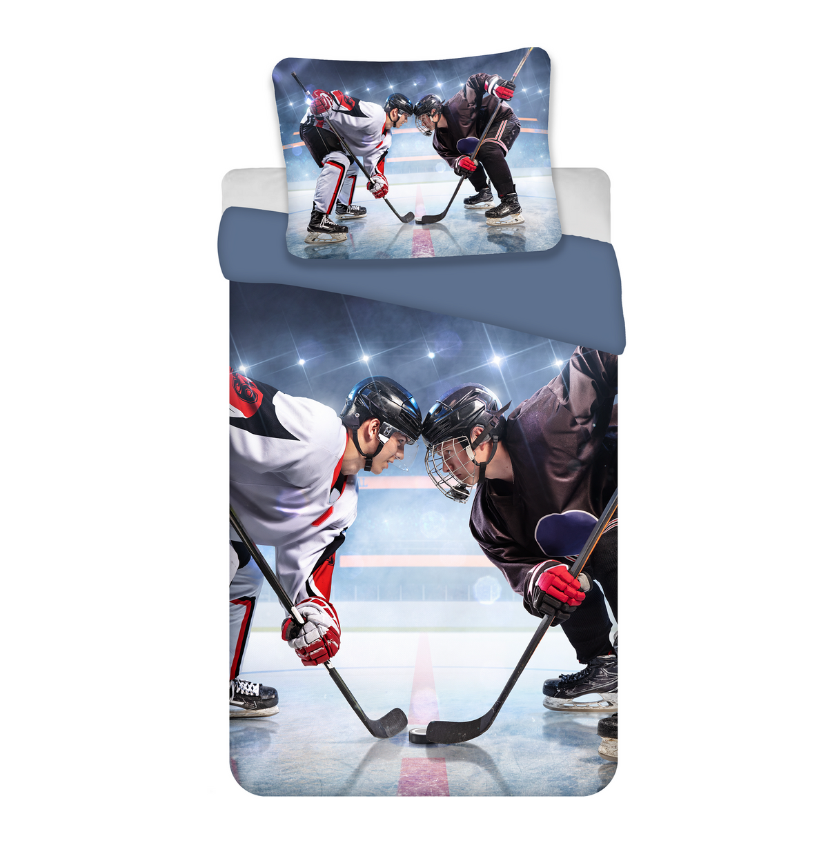 Parure de lit Hockey sur glace Housse de coussin 80 x 80 cm et housse de couette 135 x 200 cm