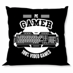 Freigestellte Produktansicht von der Vorderseite vom Kissen Kuschelkissen Dekokissen Gamer 40 x 40 cm