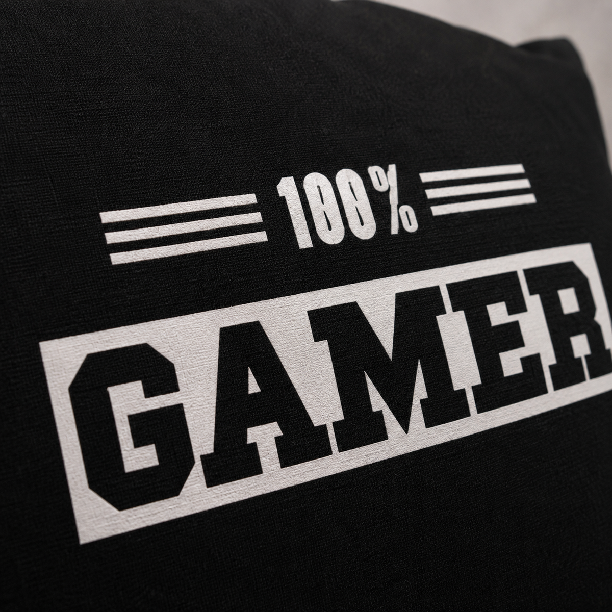Nahaufnahme vom Kissen Kuschelkissen Dekokissen Gamer 40 x 40 cm