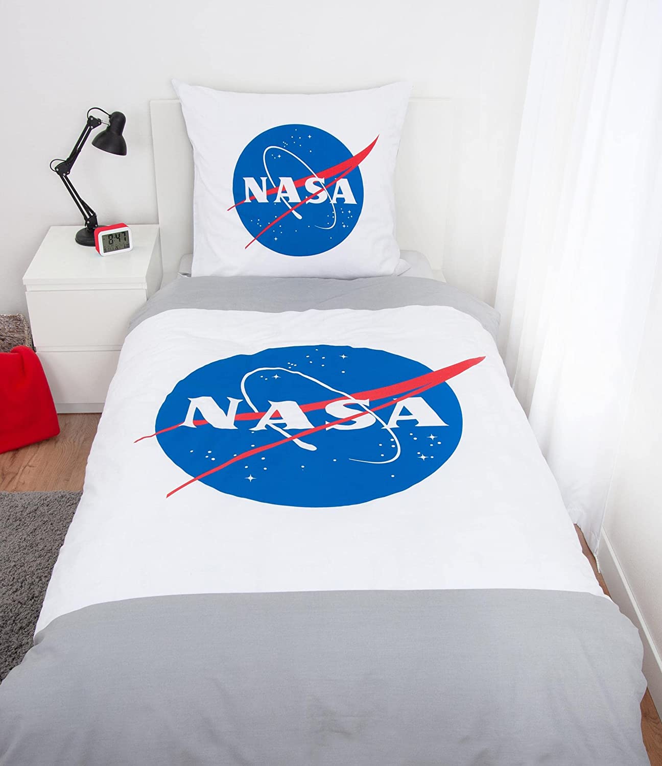 NASA Wende Bettwäsche Set 2tlg 135 x 200 cm 80 x 80 cm