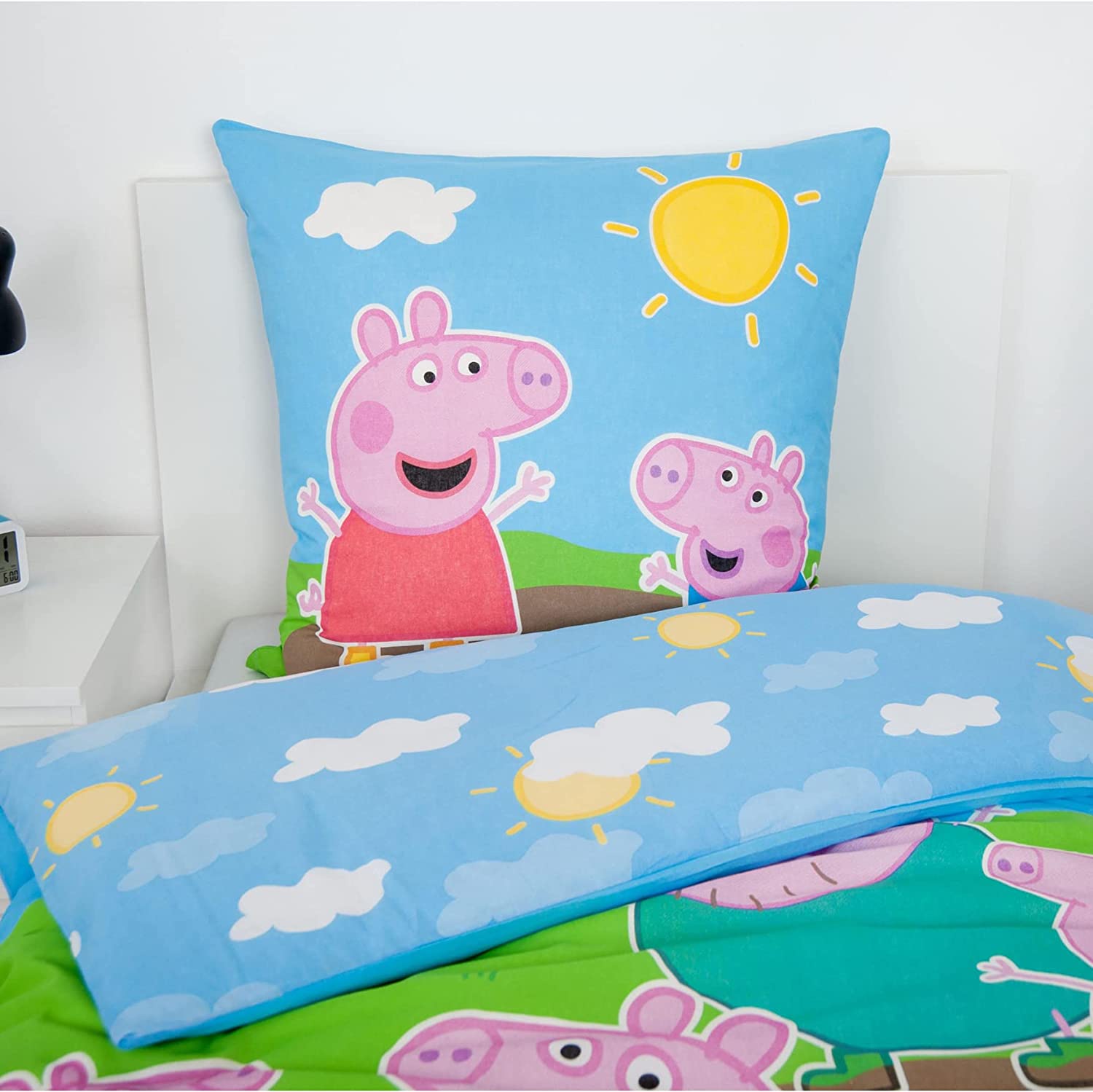 Bettwäsche-Set Peppa Pig Glow in the dark 135 x 200  80 x 80 cm 100% Baumwolle