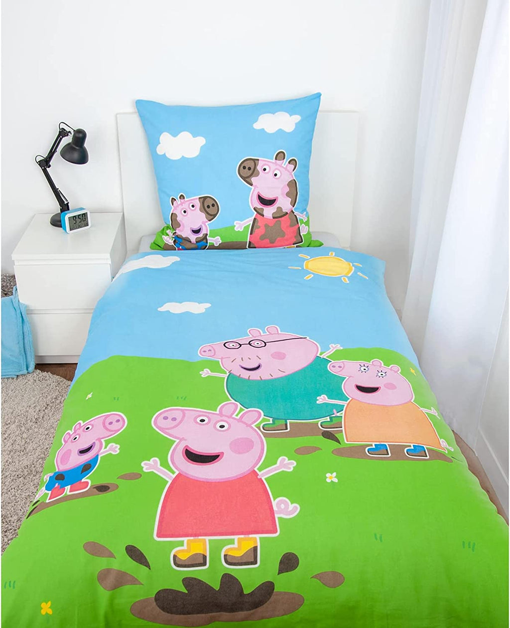 Bettwäsche-Set Peppa Pig Glow in the dark 135 x 200  80 x 80 cm 100% Baumwolle