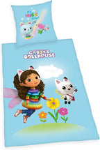 Gabby's Dollhouse Wende Bettwäsche-Set, 80 x 80 cm + 135 x 200 cm 100% Baumwolle