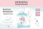 Vorderseite der Produktverpackung vom Bettwäsche Set Meerjungfrau 135 x 200 cm + 80 x 80 cm 100% Baumwolle