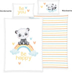 Baby Bettwäsche Panda Regenbogen 100x135cm 40x60cm