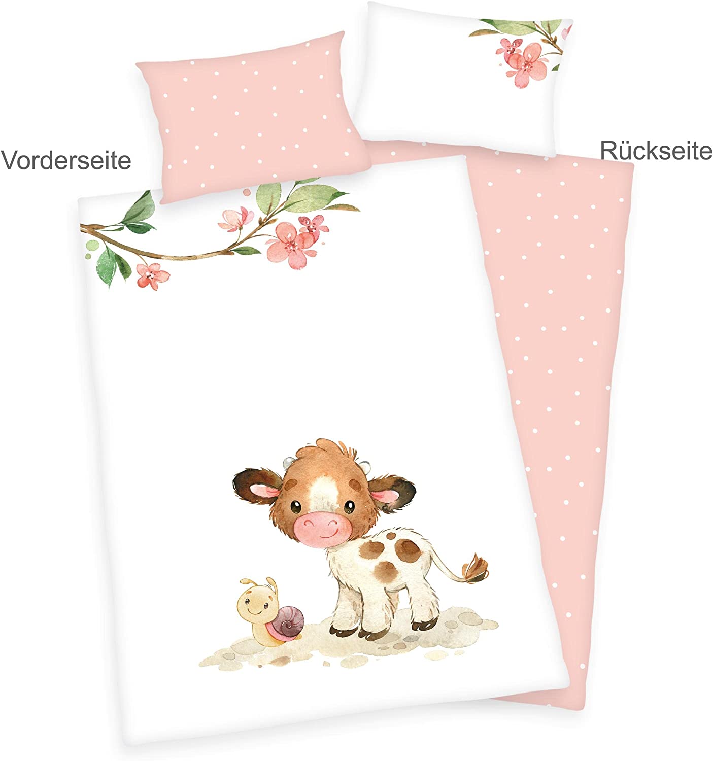 Cute Calf Baby Bedding 100x135cm 40x60cm 