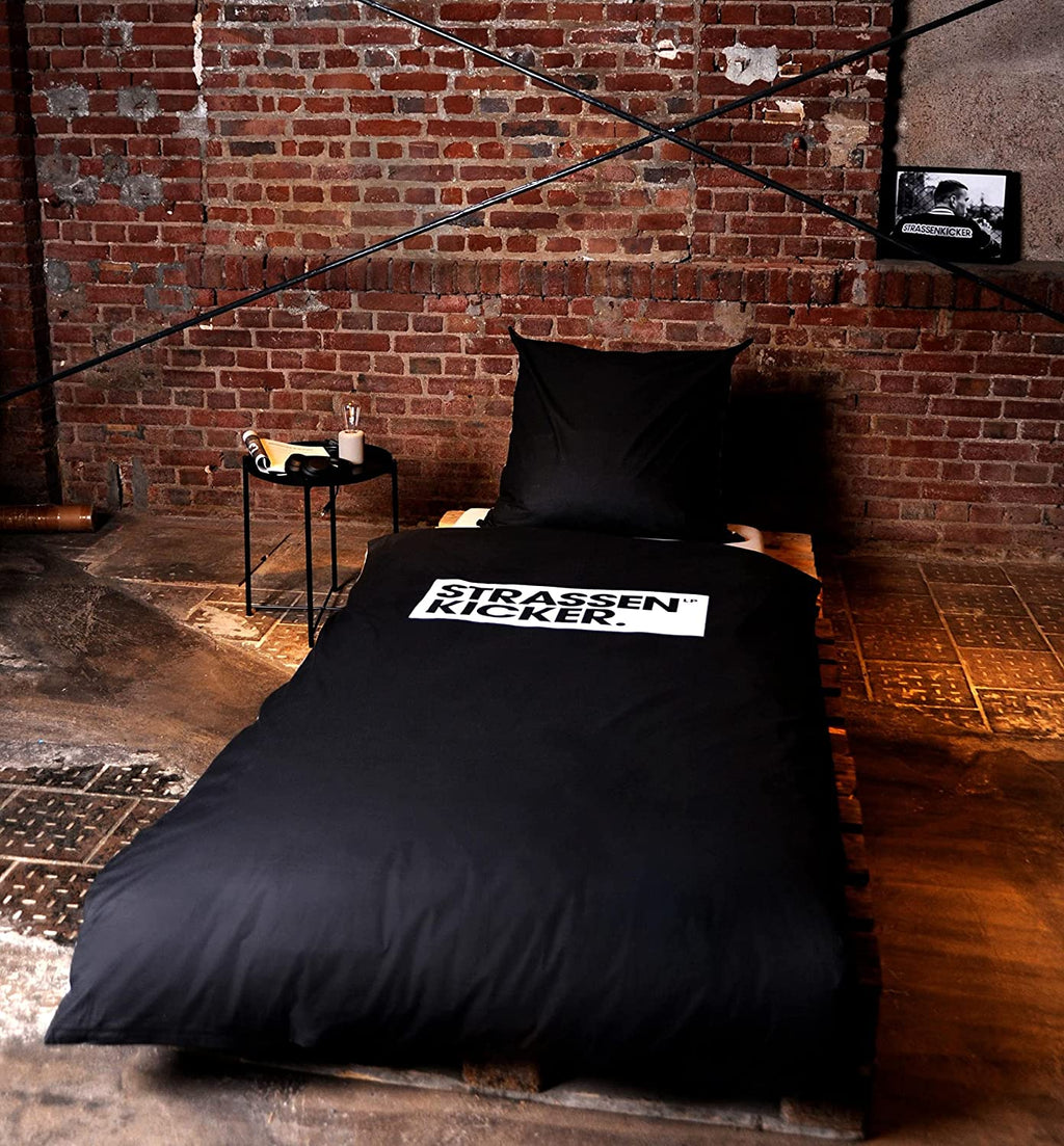 Strassenkicker Bettwäsche Set Fußball 135 x 200cm 100% Baumwolle