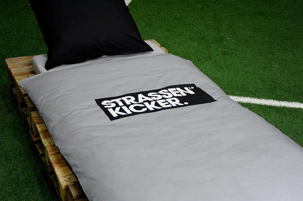 Strassenkicker Bettwäsche Set Fußball 135 x 200cm 100% Baumwolle