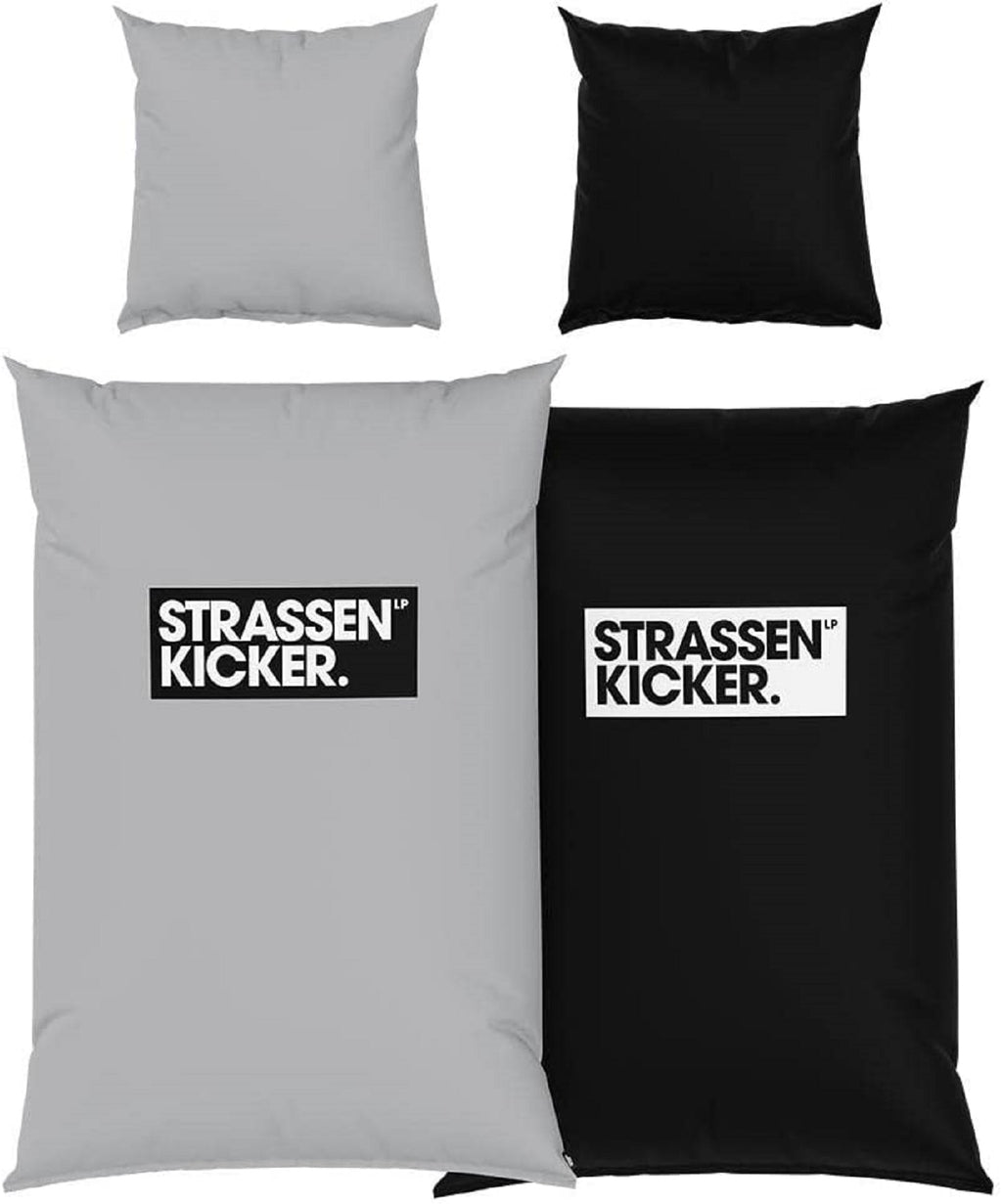 Strassenkicker Bettwäsche Set Fußball 135 x 200cm 100% Baumwolle
