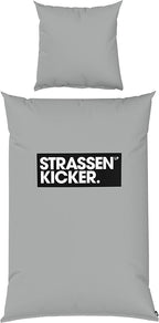 Strassenkicker Bettwäsche Set Fußball 135 x 200cm 100% Baumwolle