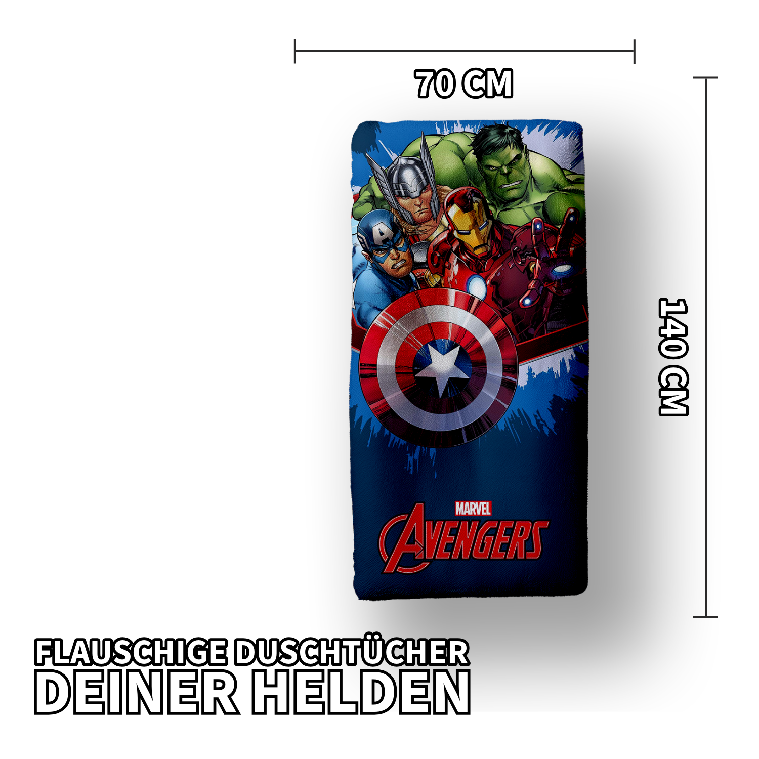 Avengers Duschtuch Badetuch Strandtuch 70 x 140cm