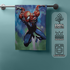 Spiderman shower towel, bath towel, beach towel, 70 x 140 cm