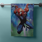 Spiderman shower towel, bath towel, beach towel, 70 x 140 cm