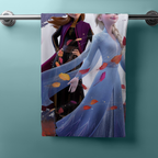 Anna Elsa Frozen Leaves Duschtuch Badetuch Handtuch 70 x 140cm