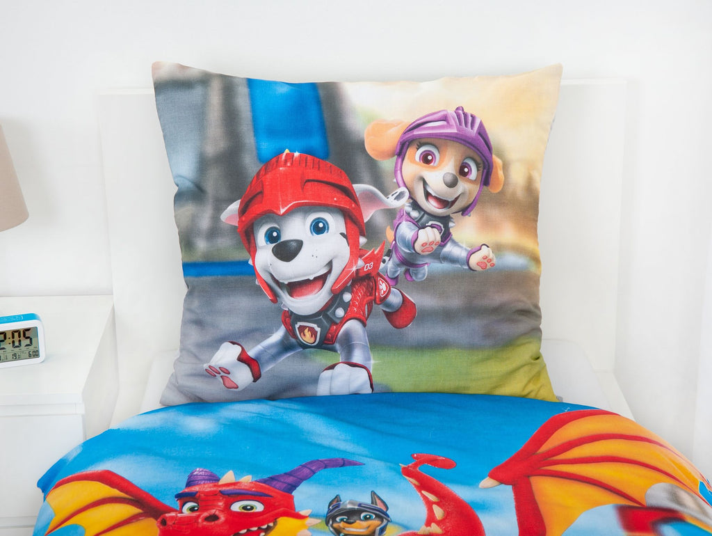 Paw Patrol Rescue Knights Wende Bettwäsche Set 2 tlg.135x200cm 80x80cm