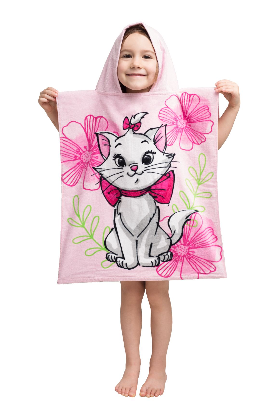 Disney Cat Marie Badeponcho mit Kapuze 50x115 cm