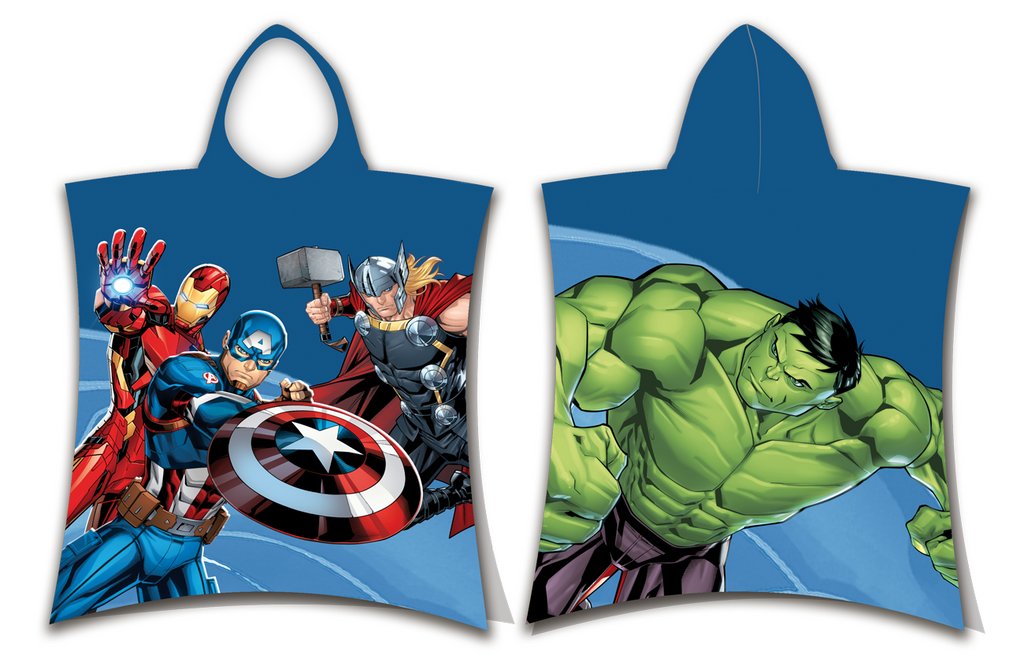 Avengers Hero Badeponcho mit Kapuze 50x115 cm