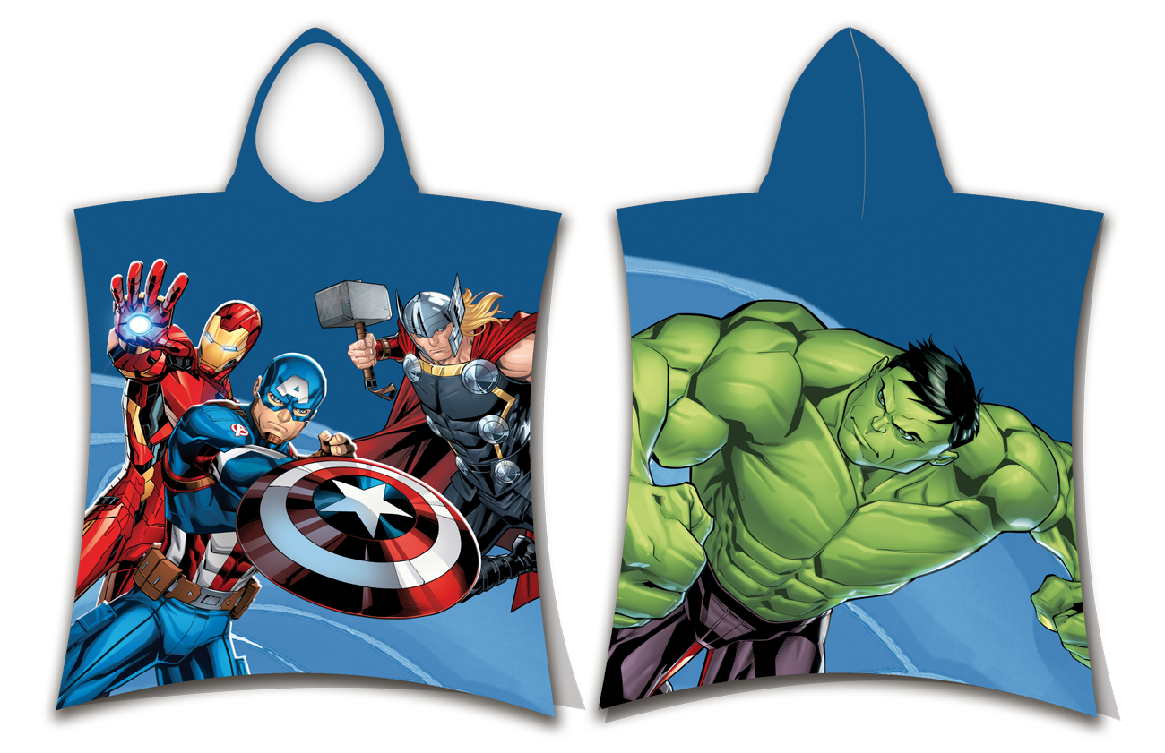Avengers Hero Badeponcho mit Kapuze 50x115 cm
