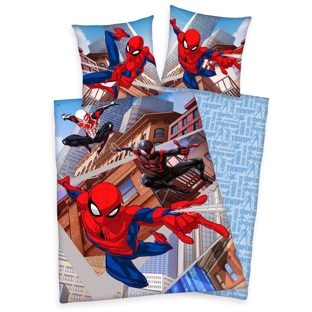 Spiderman Bettwäsche Set 80 x 80 cm + 135 x 200 cm 100% Baumwolle