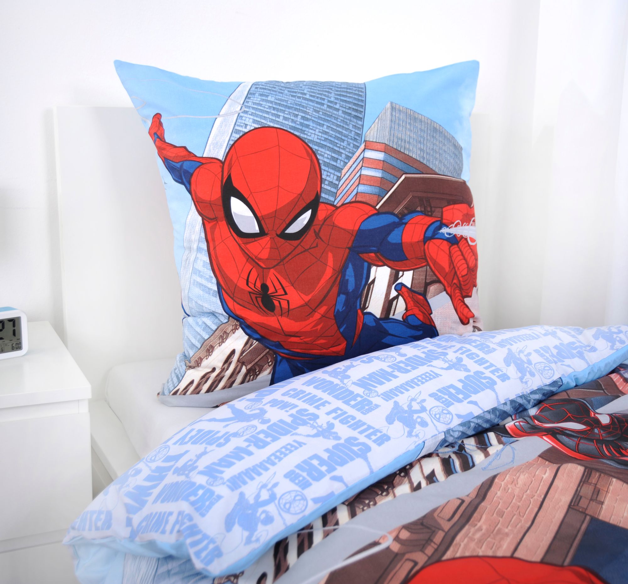 Spiderman Bettwäsche Set 80 x 80 cm + 135 x 200 cm 100% Baumwolle