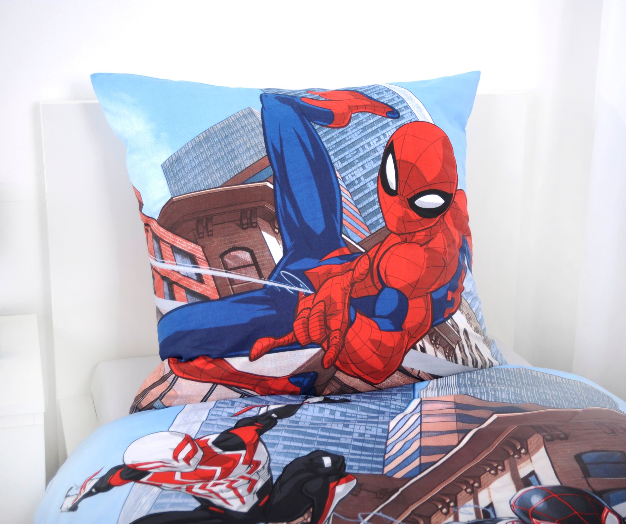 Spiderman Bettwäsche Set 80 x 80 cm + 135 x 200 cm 100% Baumwolle