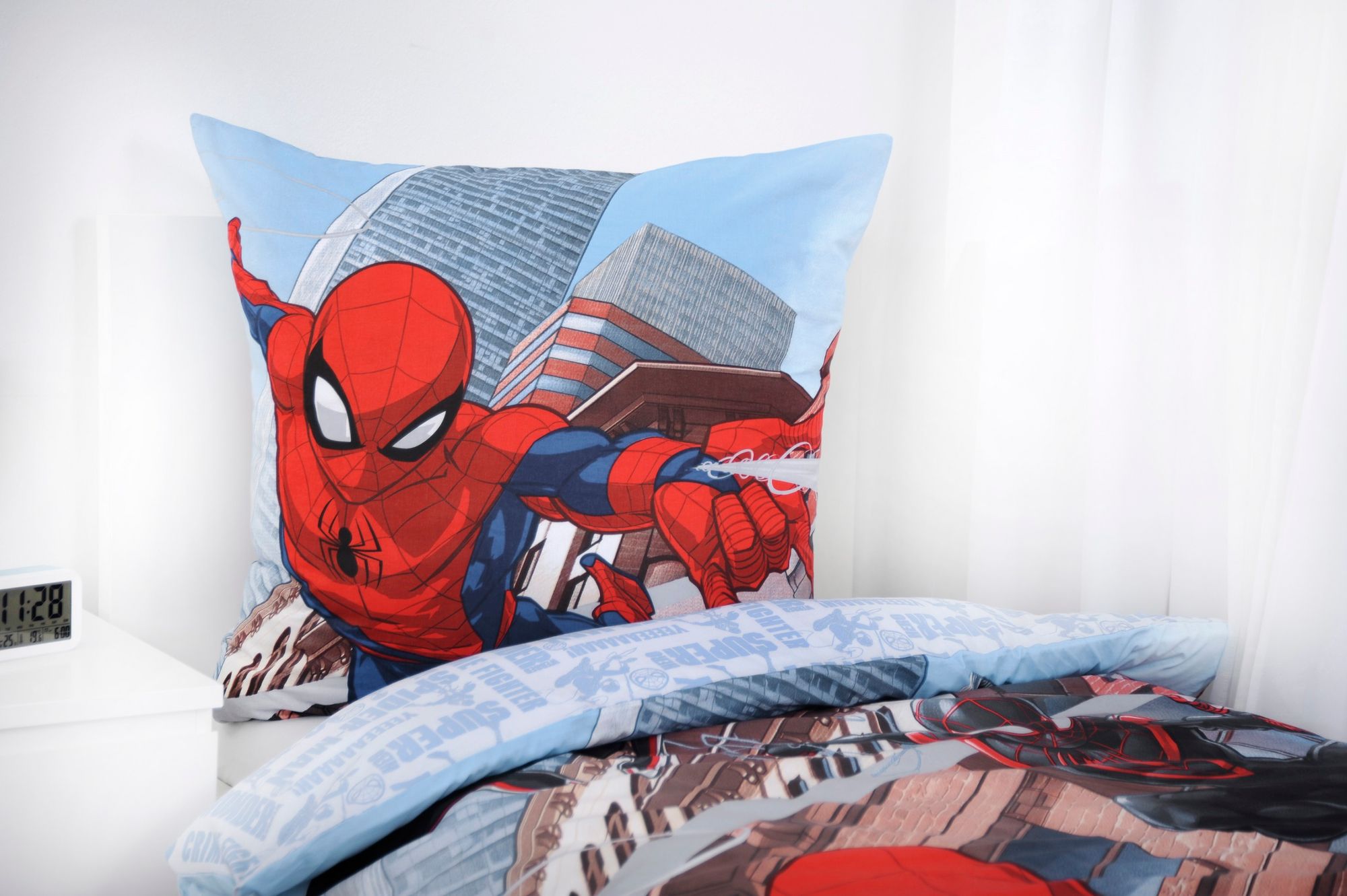 Spiderman Bettwäsche Set 80 x 80 cm + 135 x 200 cm 100% Baumwolle