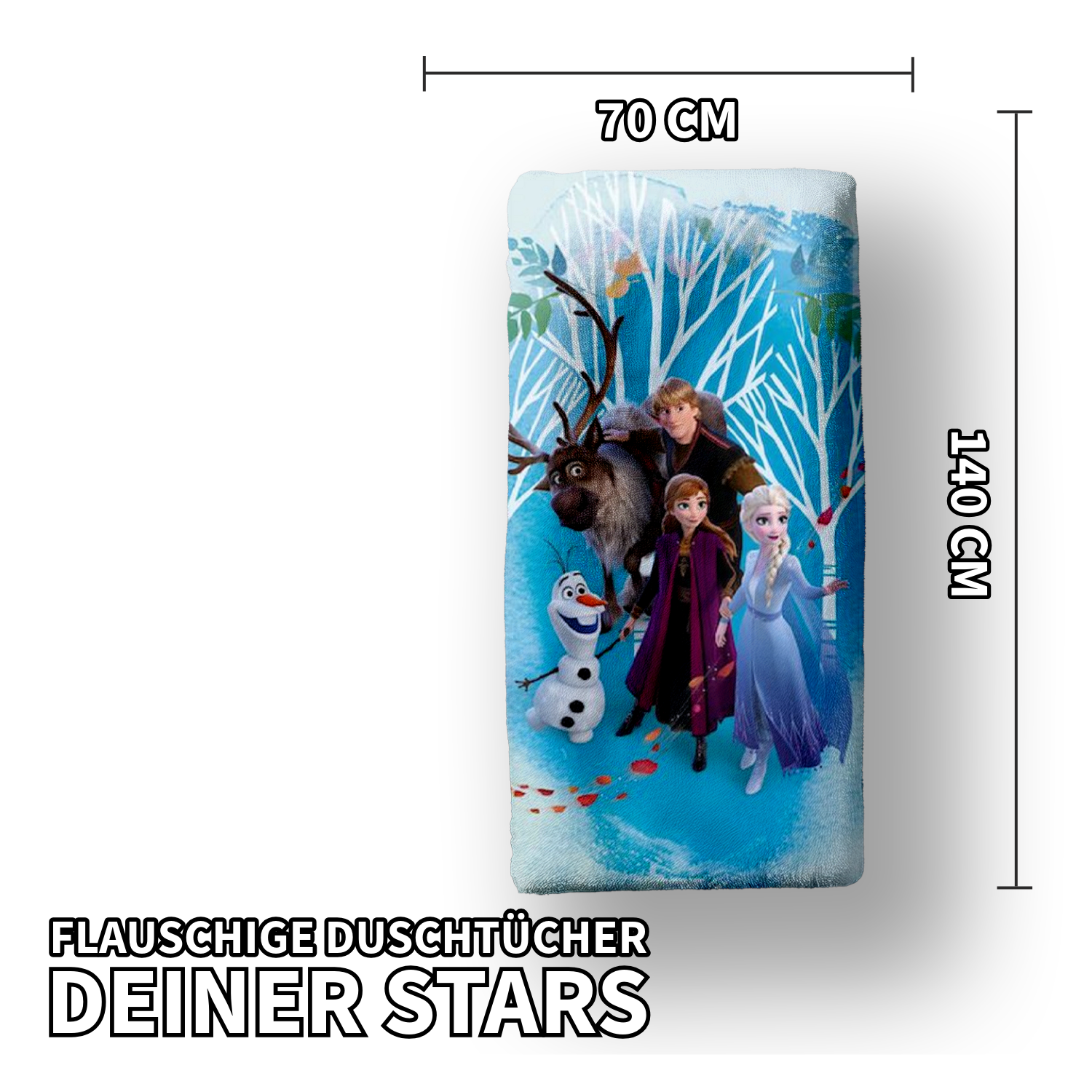 Eiskönigin Anna Elsa Olaf Frozen 2 Duschtuch Badetuch Handtuch 70 x 140cm