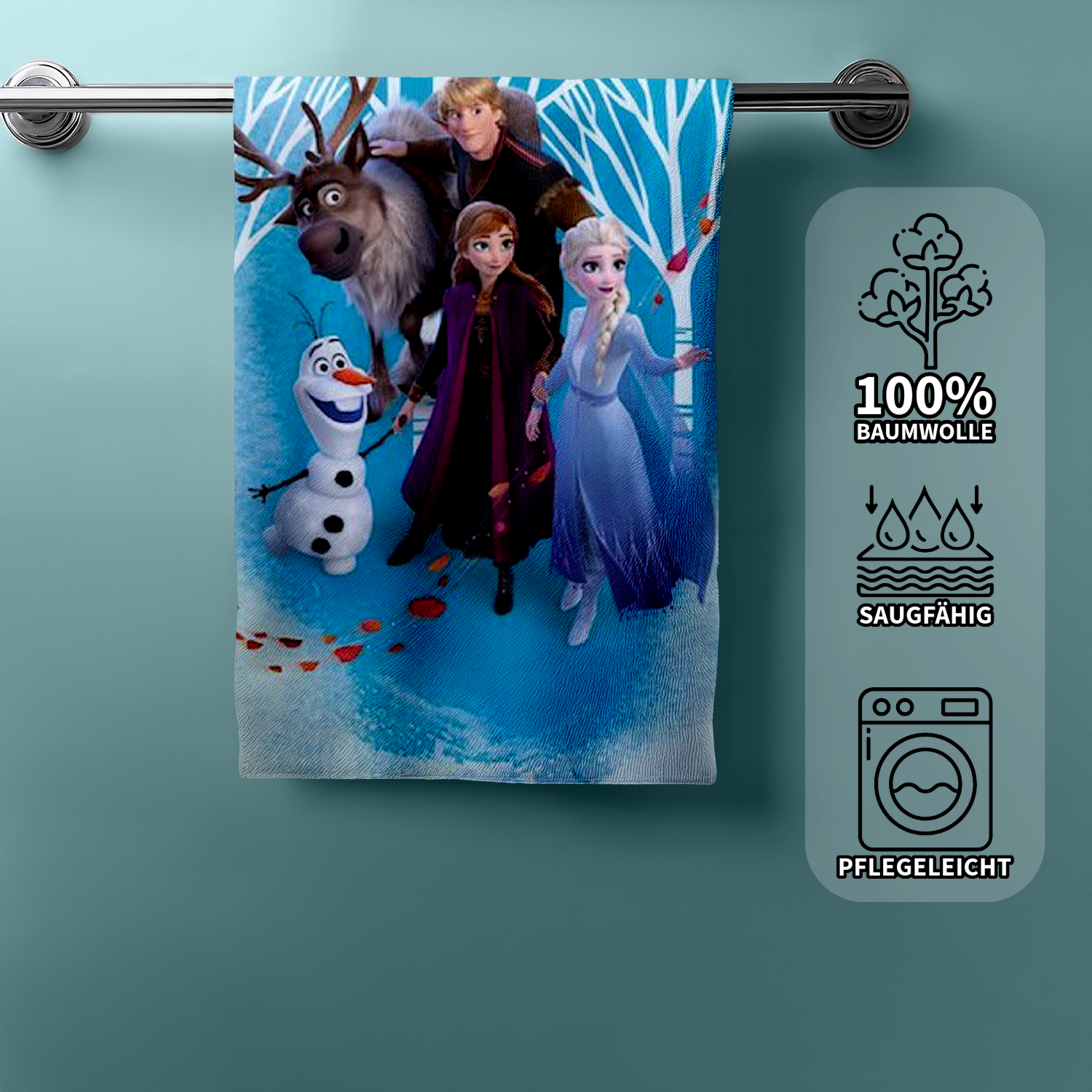 Eiskönigin Anna Elsa Olaf Frozen 2 Duschtuch Badetuch Handtuch 70 x 140cm