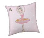Ballerina Cushion, Cuddly Cushion, Decorative Cushion, Princess, 40 x 40 cm