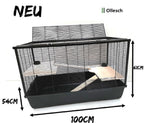 Mega Hamsterkäfig Mäusekäfig Nagerkäfig 100 x 54 x 61 cm mit Zubehör