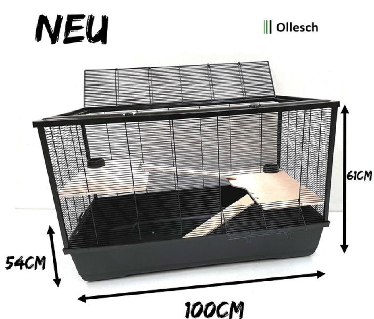 Mega Hamsterkäfig Mäusekäfig Nagerkäfig 100 x 54 x 61 cm mit Zubehör