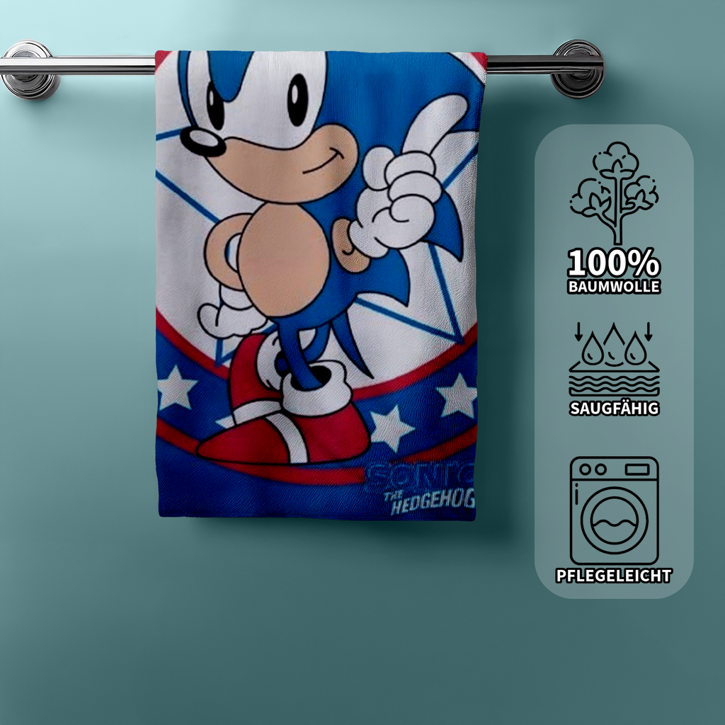 Sonic The Hedgehog Duschtuch Badetuch Strandtuch 70 x 140cm