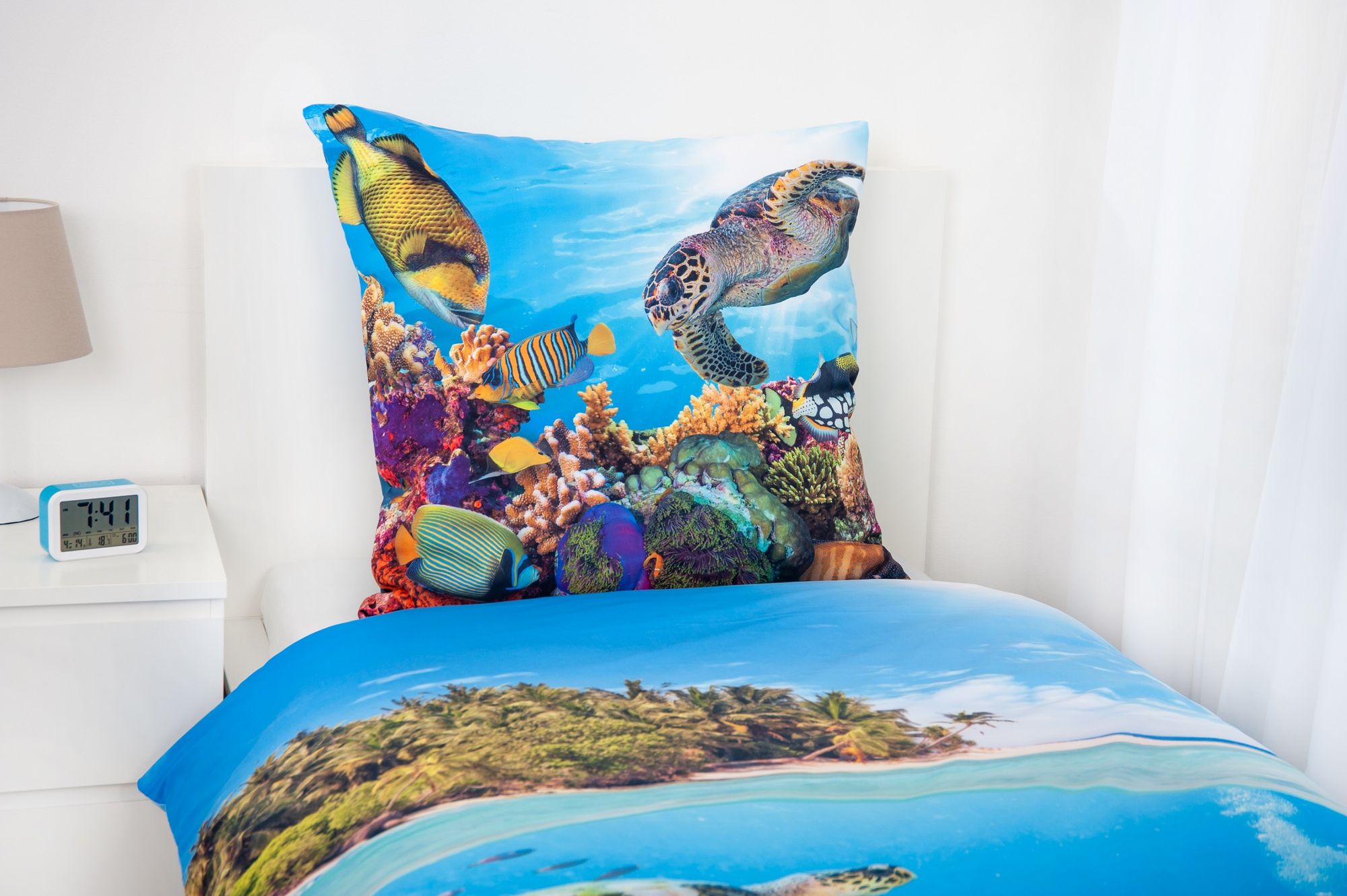 Meerestiere Bettwäsche Set 2tlg. 135x200 cm 100% Microfaser