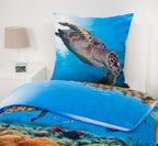 Meerestiere Bettwäsche Set 2tlg. 135x200 cm 100% Microfaser