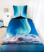 Polarlichter Bettwäsche Set 2tlg. 135x200 cm 100% Microfaser