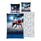 Ice hockey bedding set, 2 pieces, 135x200 cm, 100% microfiber