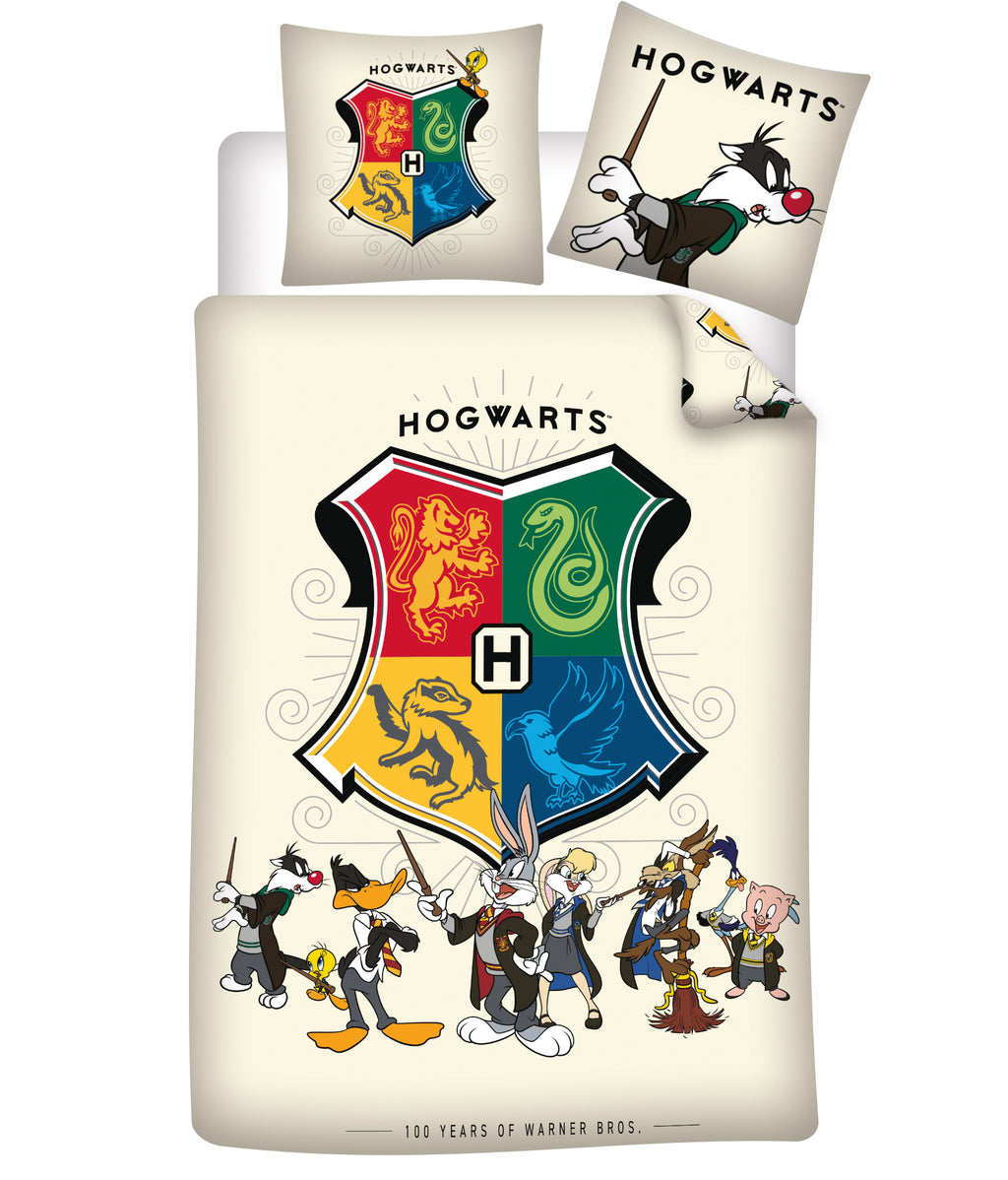 Bed linen set Hogwarts Looney Tunes 135 x 200cm 