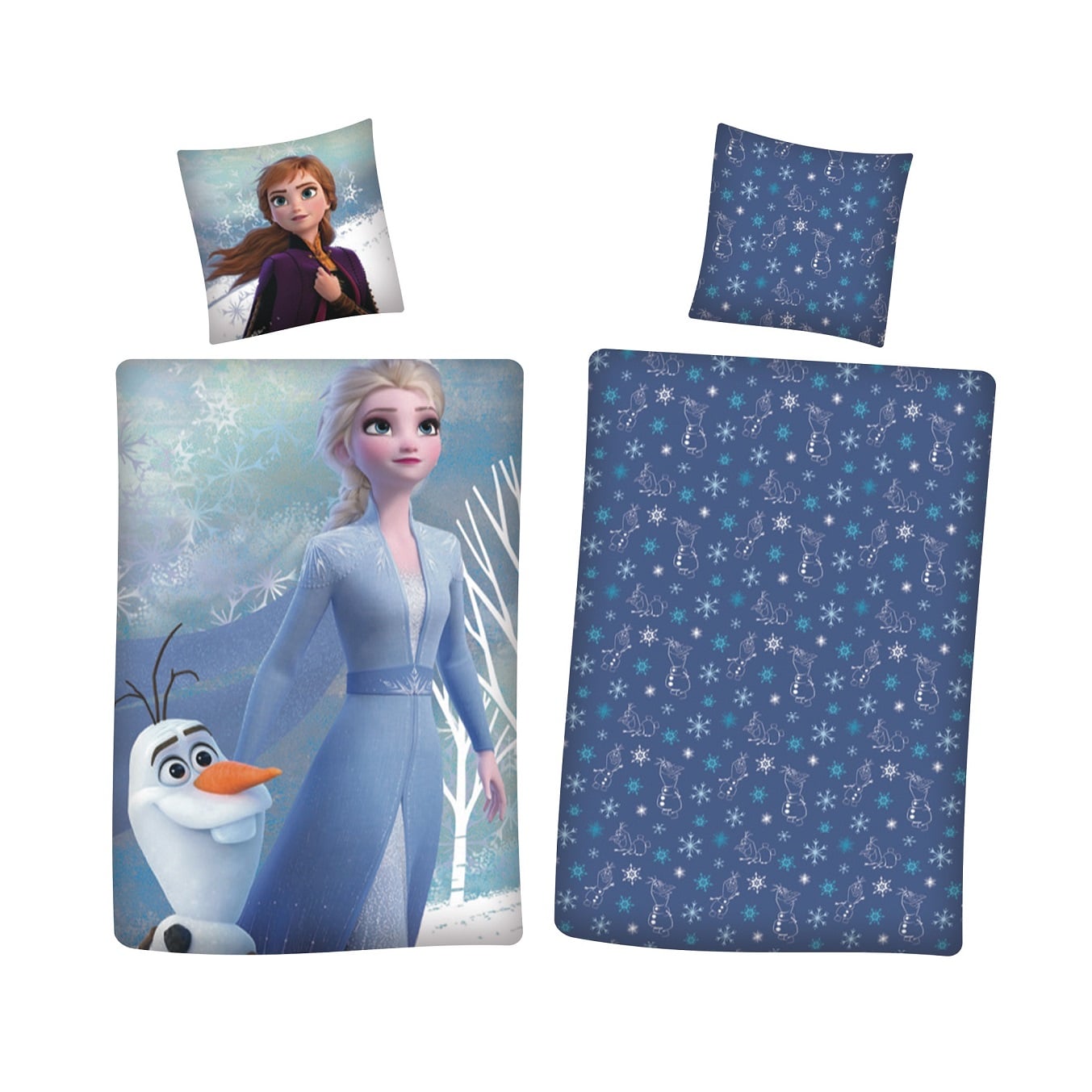 Disney Eiskönigin Elsa Anna Olaf Wende Bettwäsche Set 80x80 cm 135x200 cm