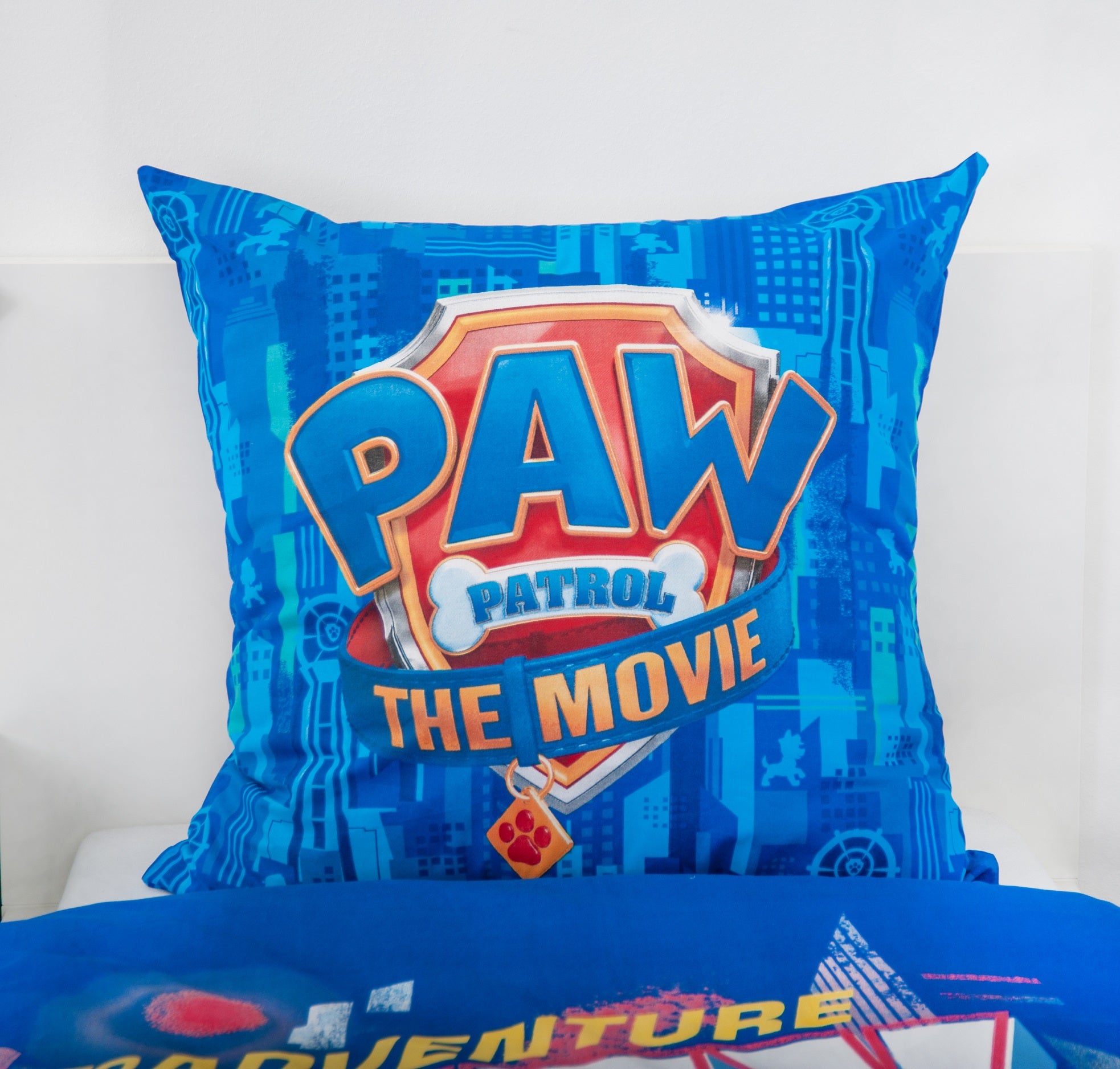 Paw Patrol City bed linen set 2 pieces. 135 x 200 cm 80 x 80 cm 