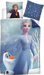 Disney Eiskönigin Elsa Anna Olaf Flanell Bettwäsche Set 135x200 cm