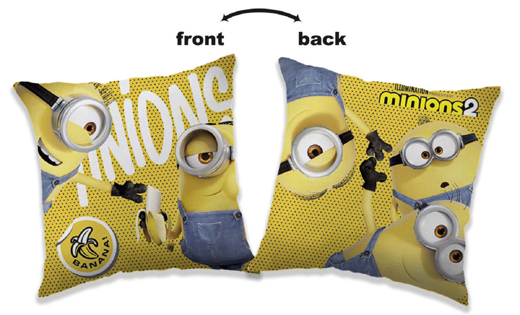 Minions cushion, cuddly cushion, decorative cushion, 40 x 40 cm