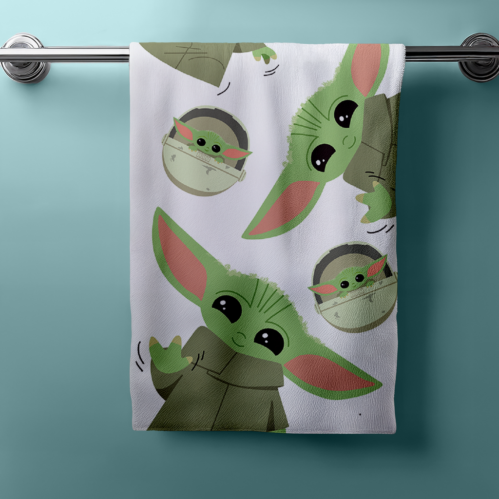 Star Wars Mandalorian Baby Yoda Duschtuch Badetuch  70 x 140 cm