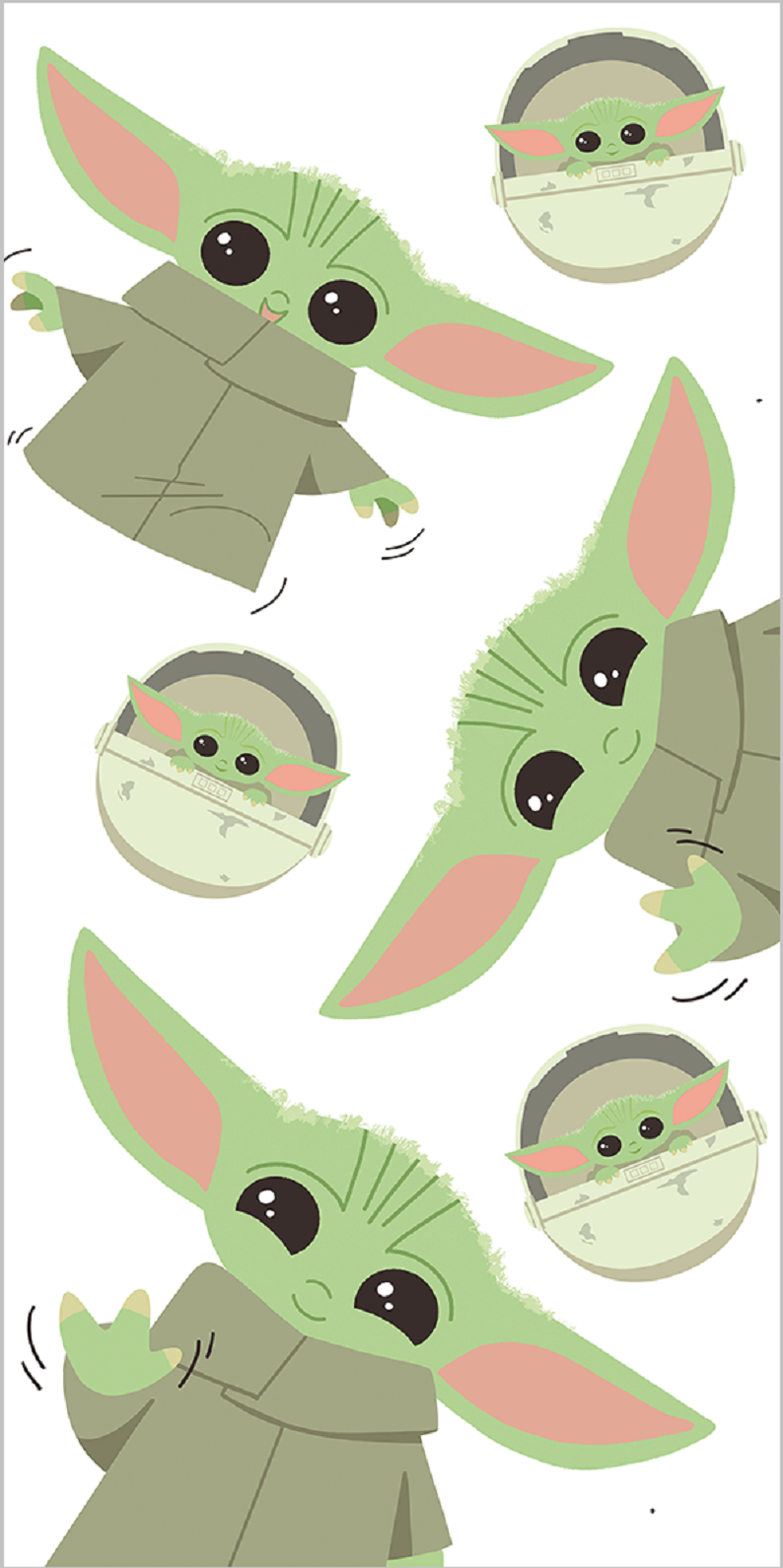 Star Wars Mandalorian Baby Yoda Duschtuch Badetuch  70 x 140 cm