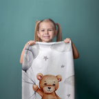 Duschtuch Strandtuch Badetuch Teddy mit Ballon 70 x 140 cm