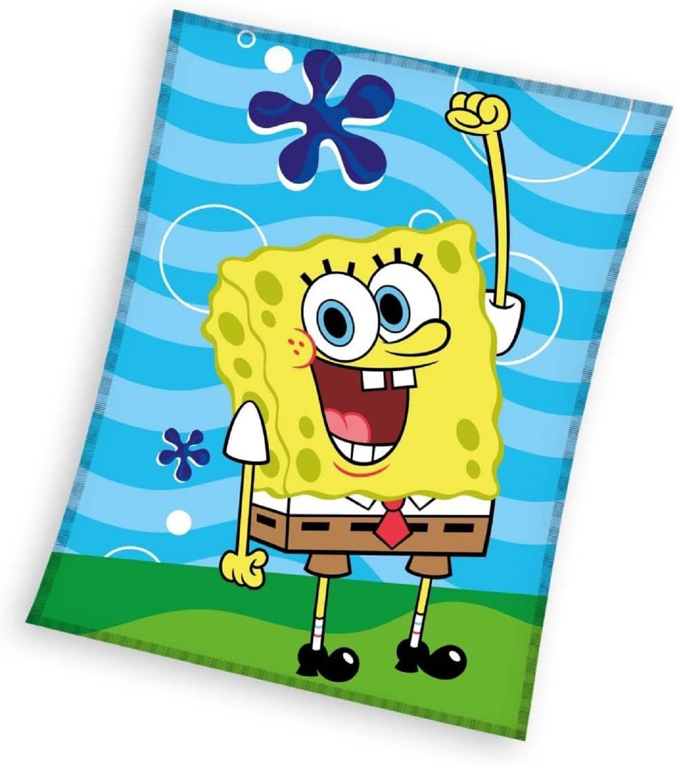 Spongebob Flauschdecke Schmusedecke Kuscheldecke 130 x 170 cm