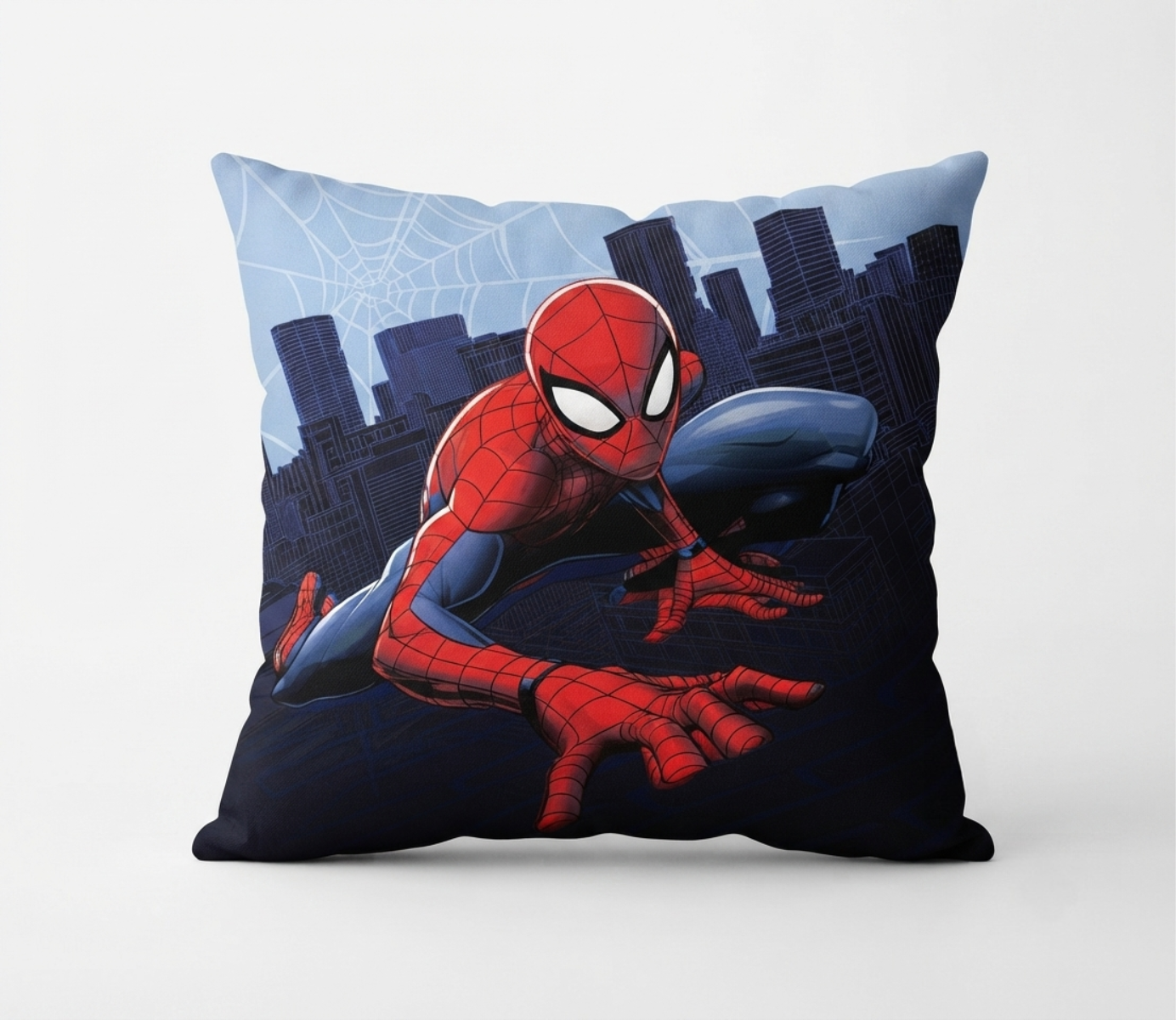 Studio-Aufnahme von Spiderman Kissen Dekokissen Kuschelkissen 35x35 cm