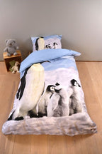 Bettwäsche Set mit Pinguin 135 x 200 cm 80 x 80 cm 100% Baumwolle