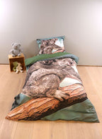 Bettwäsche Set mit Koala 135 x 200 cm 80 x 80 cm 100% Baumwolle