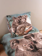 Bettwäsche Set mit Koala 135 x 200 cm 80 x 80 cm 100% Baumwolle