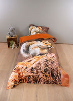 Bedding set with squirrels 135 x 200 cm 80 x 80 cm 100% cotton 